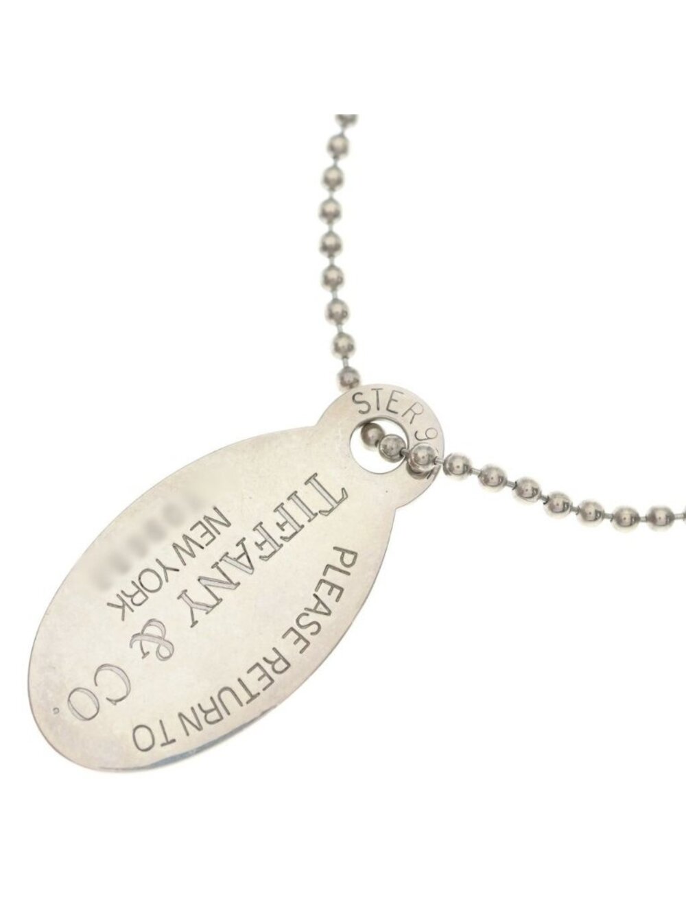 Tiffany & Co Return to Tiffany Oval Plate Necklace Silver